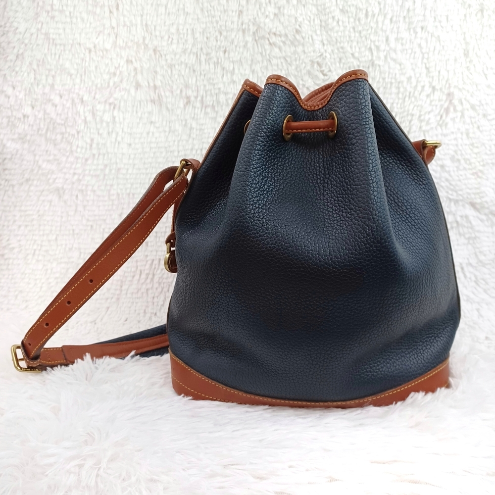 VTG Dooney & Bourke Navy and Brown Purse - Picture 3 of 16